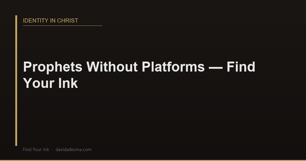 Prophets Without Platforms