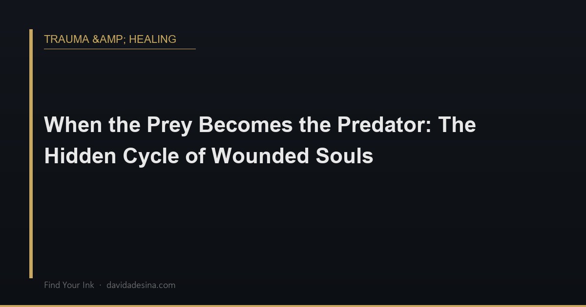 When the prey becomes the predator